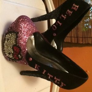 Handcrafted hello kitty shoes